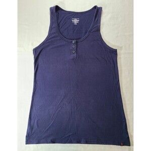 Tommy Hilfiger Tank Top Women’s L – Navy Cotton Blend #PreppyStyle #CasualWear